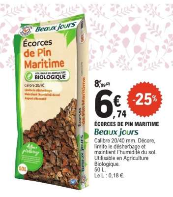 Écorces de pin maritime
