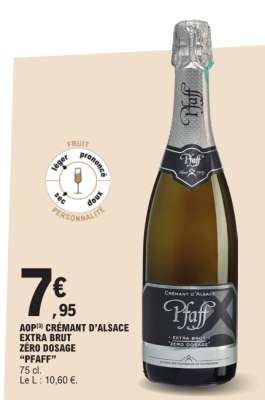 AOP CRÉMANT D'ALSACE EXTRA BRUT ZÉRO DOSAGE “PFAFF”