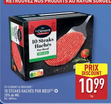 10 Steaks Hachés Pur Bœuf
