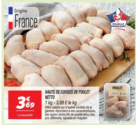 HAUTS DE CUISSES DE POULET NETTO