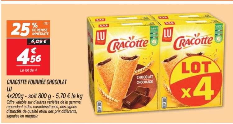CRACOTTE FOURRÉE CHOCOLAT