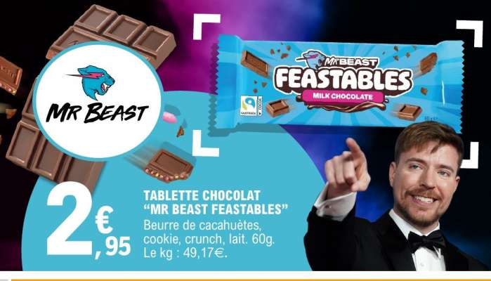 TABLETTE CHOCOLAT 'MR BEAST FEASTABLES'