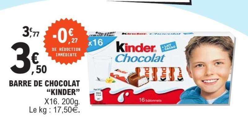 Barre de Chocolat KINDER
