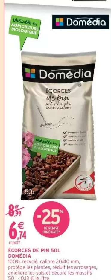 ÉCORCES DE PIN 50L DOMÉDIA