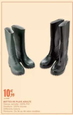 Bottes de pluie adulte