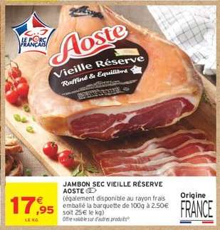 Jambon Sec Vieille Réserve Aoste