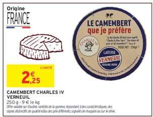 CAMEMBERT CHARLES IV VERNEUIL