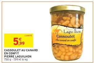 CASSOULET AU CANARD EN CONFIT "PIERRE LAGUILHON"