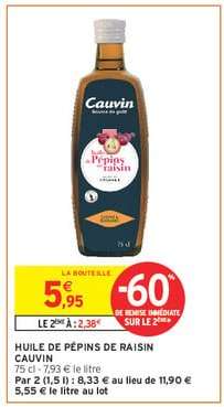 Huile de Pépins de Raisin Cauvin