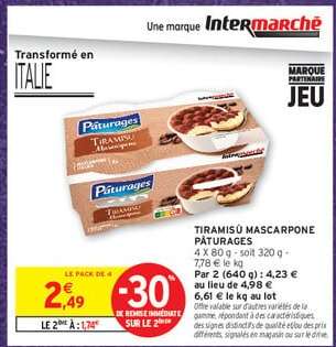 TIRAMISÙ MASCARPONE PÂTURAGES