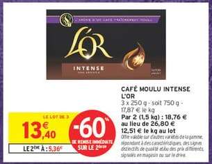 CAFÉ MOULU INTENSE L'OR