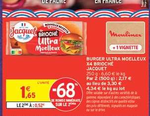 BURGER ULTRA MOELLEUX X4 BRIOCHE JACQUET