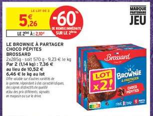 Le Brownie à Partager Choco Pépites Brossard
