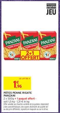 Pâtes Penne Rigate Panzani