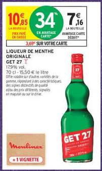 Liqueur de Menthe Originale GET 27