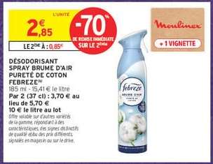 DÉSODORISANT SPRAY BRUME D'AIR PURETÉ DE COTON FEBREZE
