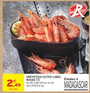 CREVETTES CUITES LABEL ROUGE