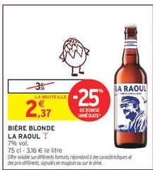 BIÈRE BLONDE LA RAOUL