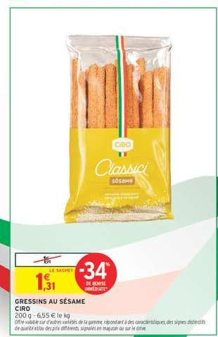 Gressins au sésame