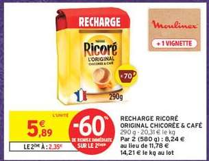RECHARGE RICORÉ ORIGINAL CHICORÉE & CAFÉ