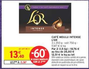 CAFÉ MOULU INTENSE L'OR