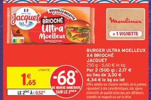 BURGER ULTRA MOELLEUX X4 BRIOCHE JACQUET
