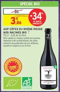 AOP CÔTES DU RHÔNE ROUGE NOS RACINES BIO