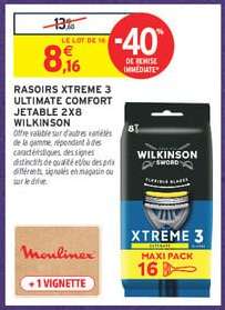 RASOIRS XTREME 3 ULTIMATE COMFORT JETABLE 2X8 WILKINSON
