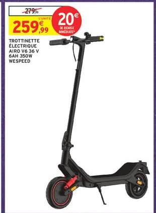 Trottinette Électrique Airo V6 36 V 6Ah 350W Wespeed