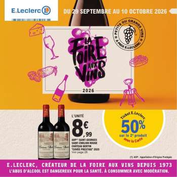 Catalogue E.Leclerc - 29/09/2026 - 10/10/2026.