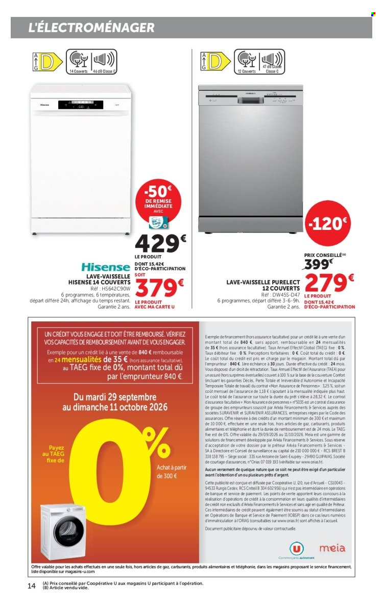 Catalogue SUPER U - 29/09/2026 - 11/10/2026. Page 14