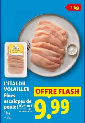 L'ÉTAL DU VOLAILLER Fines escalopes de poulet