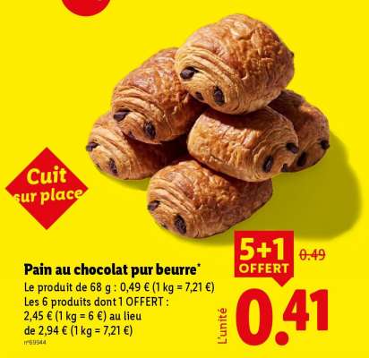 Pain au chocolat pur beurre