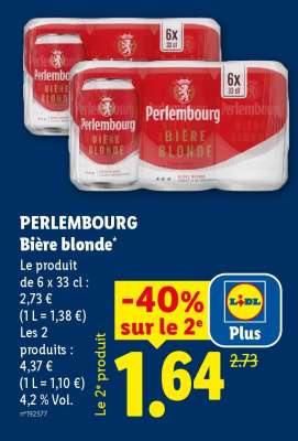 PERLEMBOURG Bière blonde