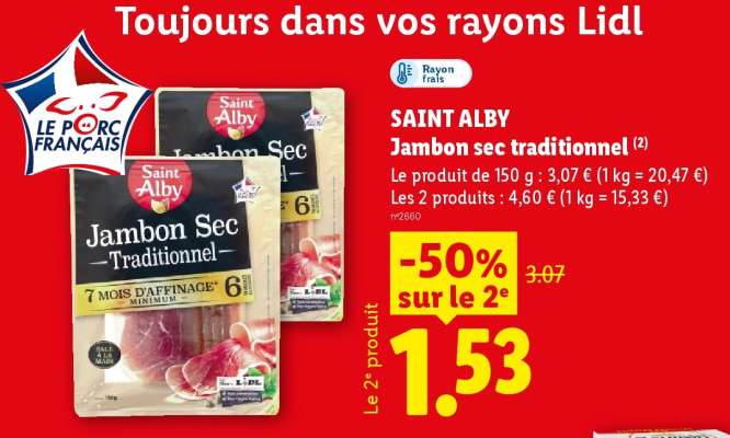 SAINT ALBY Jambon sec traditionnel
