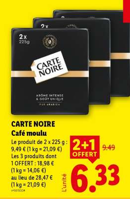 CARTE NOIRE Café moulu