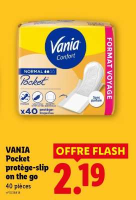 VANIA Pocket protège-slip on the go