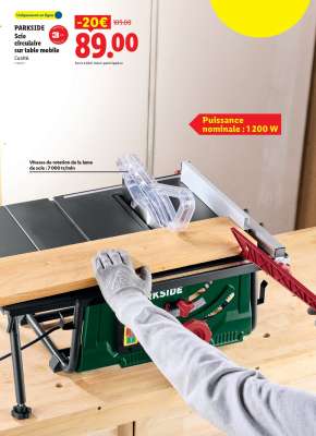 PARKSIDE Scie circulaire sur table mobile