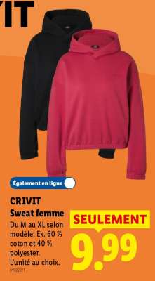 CRIVIT Sweat femme