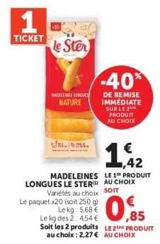 Madeleines Longues Le Ster