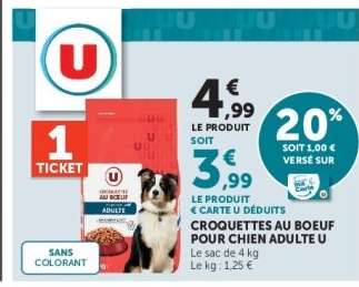 CROQUETTES AU BOEUF POUR CHIEN ADULTE U