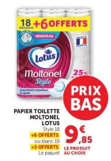 PAPIER TOILETTE MOLTENEL LOTUS