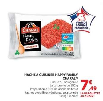 Haché à cuisiner Happy Family Charal