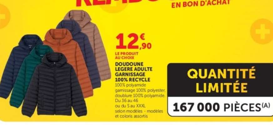 Doudoune légère adulte