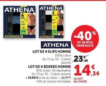 LOT DE 4 SLIPS HOMME