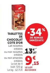 TABLETTES DE CHOCOLAT CÔTE D'OR
