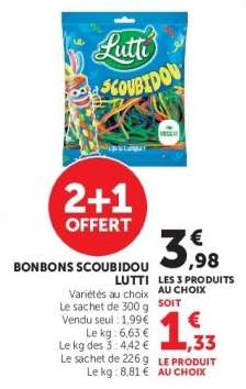 Bonbons Scoubidou Lutti