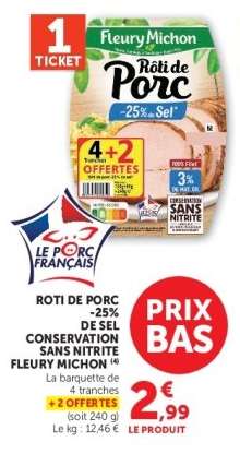 Rôti de Porc -25% de Sel