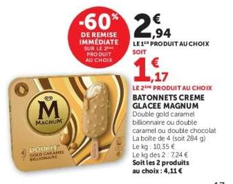 BATONNETS CREME GLACEE MAGNUM