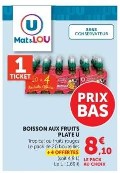 BOISSON AUX FRUITS PLATE U